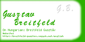 gusztav breitfeld business card